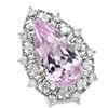 Image 1 : Kunzite and Diamond Ring