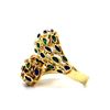 Image 2 : Yellow Gold Signed Mid Century Enamel Ring