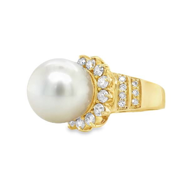 South Sea Pearl & Diamond Ring - 13 MM