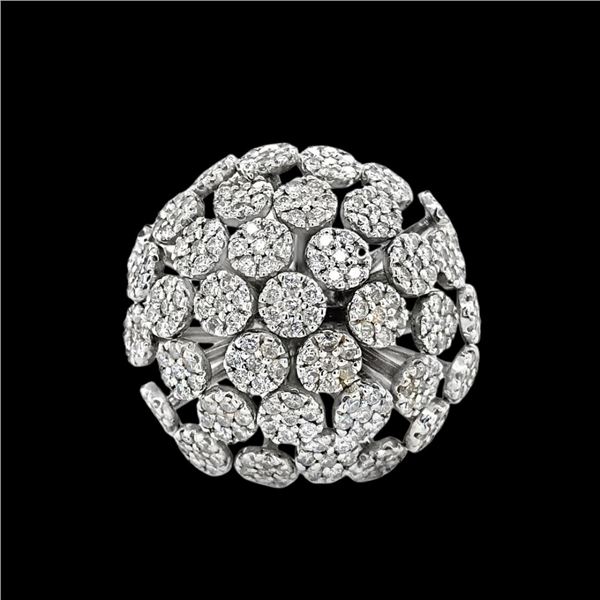 White Gold Diamond Articulated Cluster Ring
