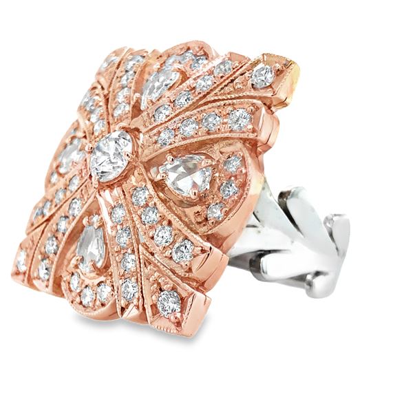 Two-Tone Diamond Cluster Dress Ring
