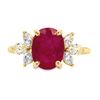 Image 1 : Ruby and Marquise Cut Diamond Ring