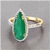 Image 2 : IGI Zambian Emerald & Diamond Ring