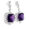 Image 2 : Amethyst & Diamond Dangle Earrings