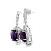 Image 3 : Amethyst & Diamond Dangle Earrings
