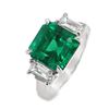 Image 3 : GIA Emerald and Diamond Ring