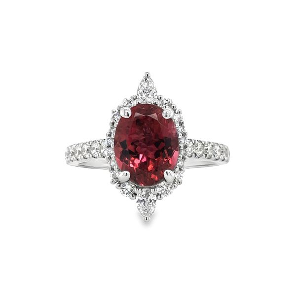 Rubellite Tourmaline & Diamond Ring