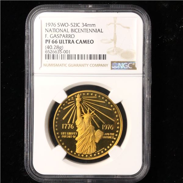 1976 F. Gasparro Gold Bicentennial Medal SWO-52IC
