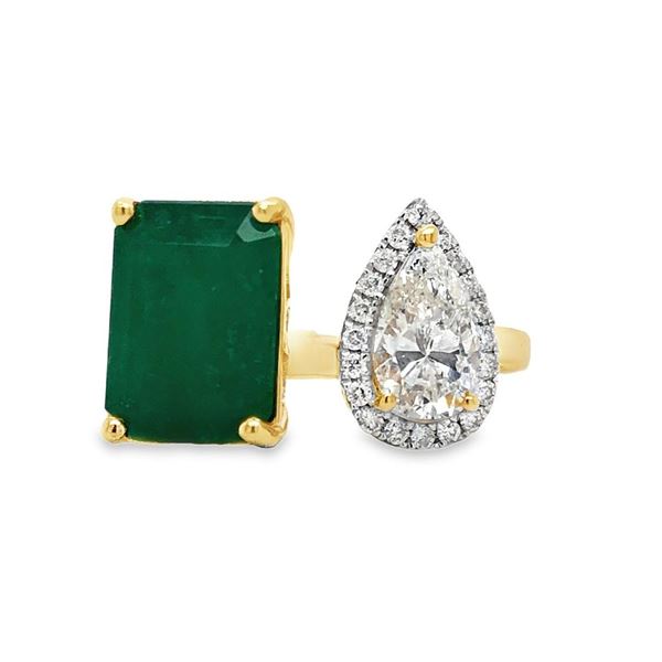 GIA Columbian Emerald & Diamond Ring