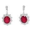Image 2 : Ruby and Diamond Dangle Earrings