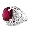 Image 1 : White Gold Ruby & Diamond Ring