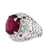 Image 3 : White Gold Ruby & Diamond Ring