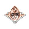Image 1 : Morganite and Diamond Ring