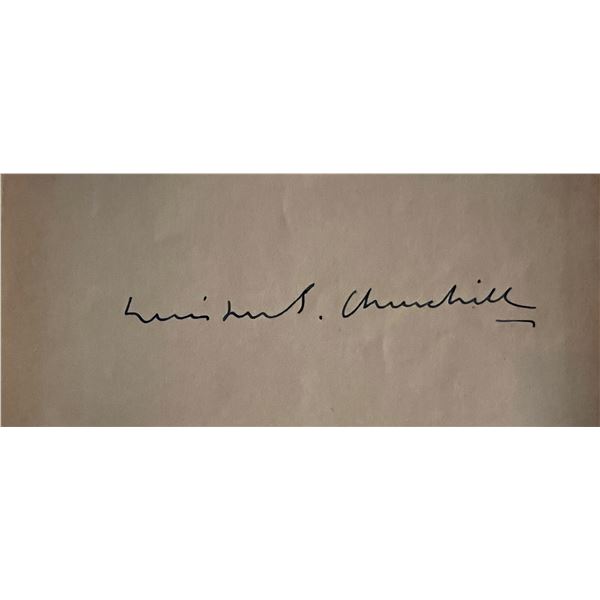 Winston Churchill original signature