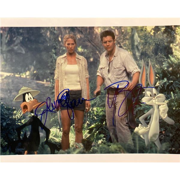 Looney Tunes: Back in Action Jenna Elfman and Brendan Fraser signed movie photo
