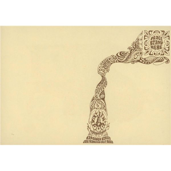 Bill Haley signed Fillmore West postcard. GFA Authenticated