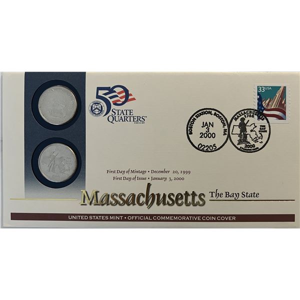 Massachusetts US Mint Commemorative Coin Cover
