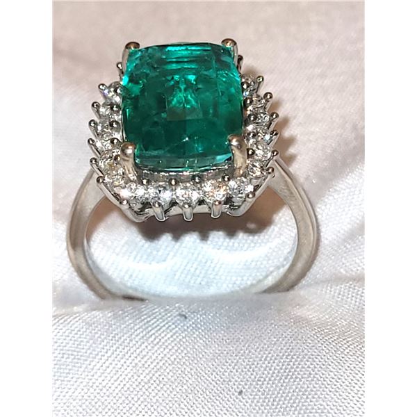 New Platinum & Sterling Silver Quartz Ring A