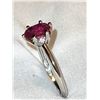 Image 3 : New Sterling Silver Sim Ruby Ring A