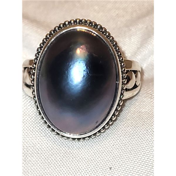 New Sterling S. Bali Gray Pearl Ring A