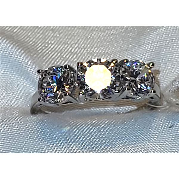 New Sterling S. Sim White Diamond Ring A