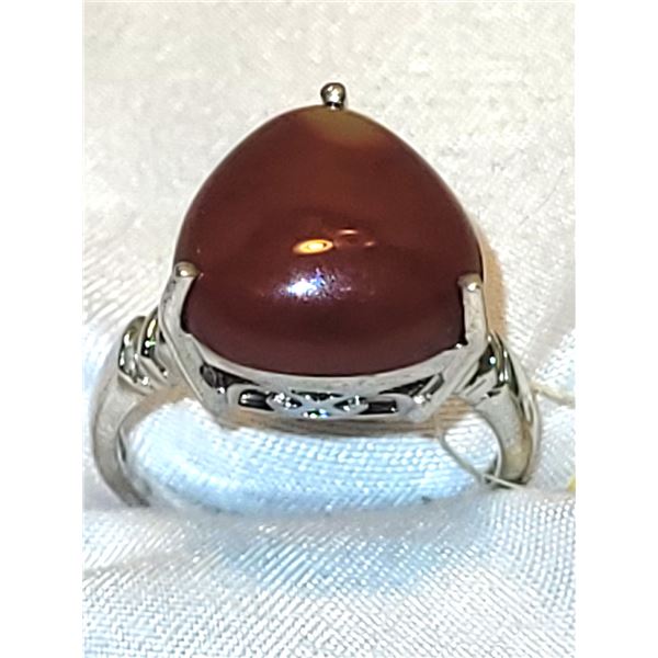 New Mookaite Sterling & Platinum Ring A