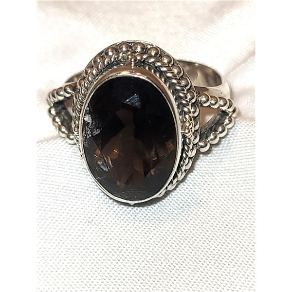 New Sterling Silver Brazilian Quartz Ring A