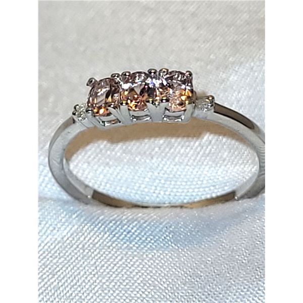 New Platinum & Sterling S. Tourmaline Ring A