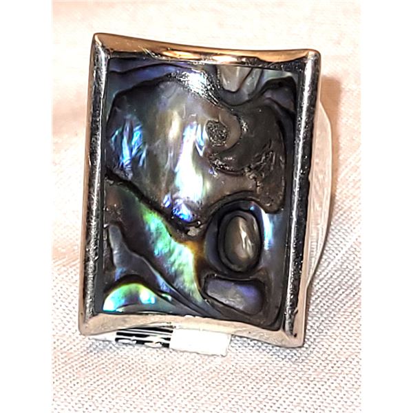 New Sterling Silver Abalone Ring A