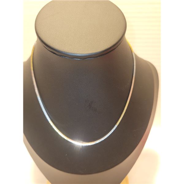New 18"- 14K Gold & Sterling S. Chain A