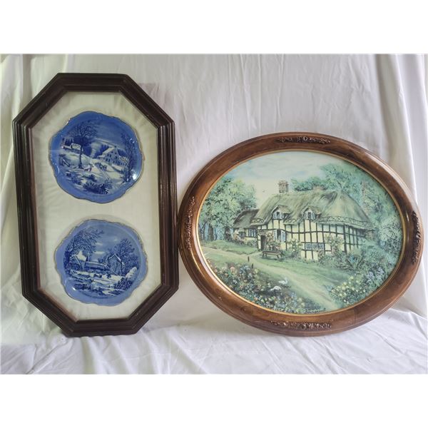 Framed Collector Plates & More B