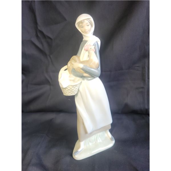 Lladro Girl w Rooster A