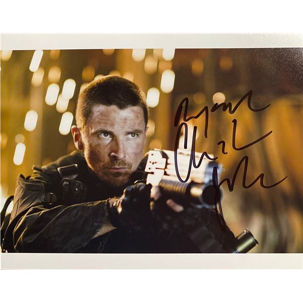 Terminator Salvation Christian Bale signed movie photo