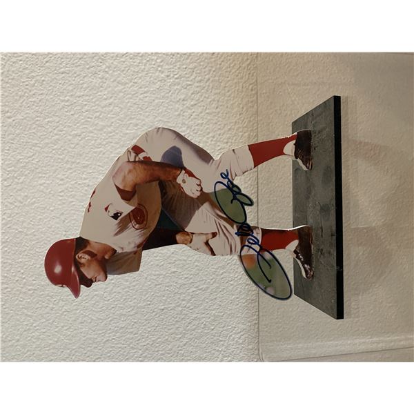 Cincinnati Reds Pete Rose signed collectible cutout on stand