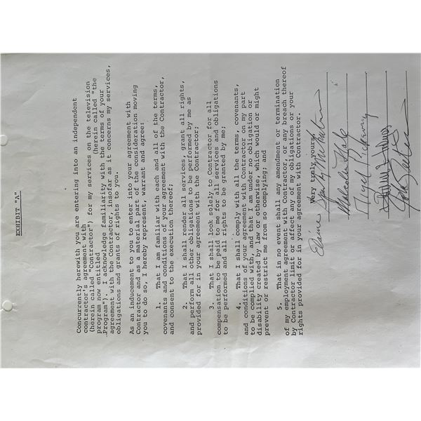 Spanky and Our Gang signed contract