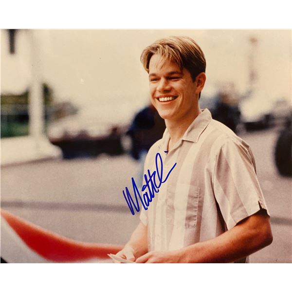 Matt Damon signed movie photo