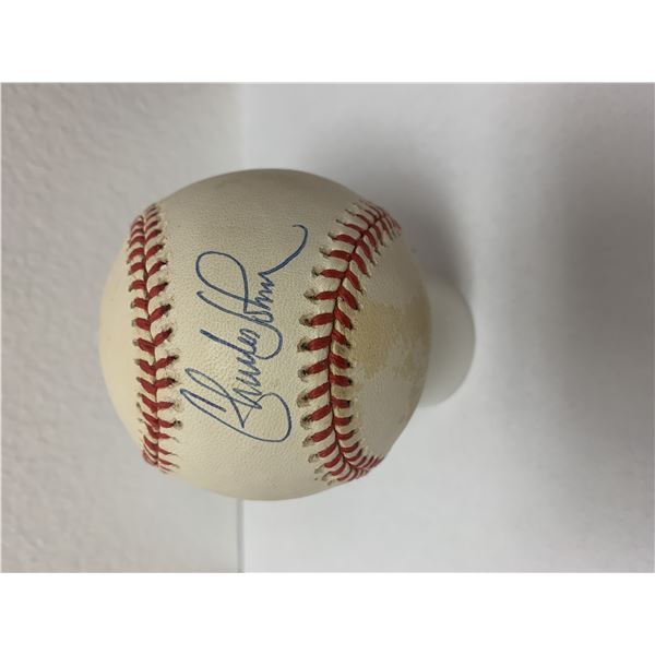 Charles Johnson signed baseball