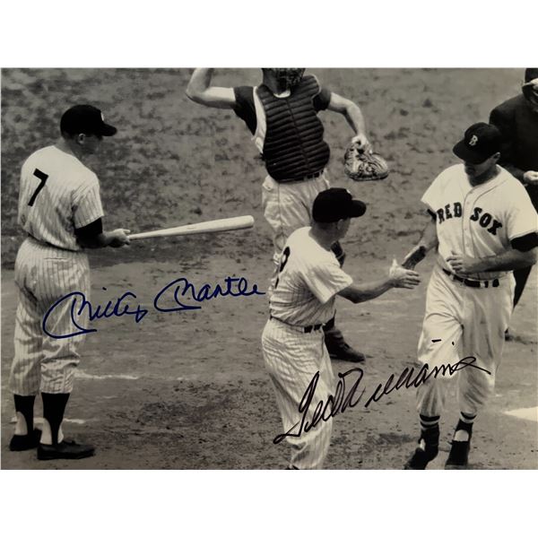 Mickey Mantle and Ted Williams signed photo