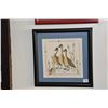 Image 2 : SMALL FRAMED PRINTS & FRAMED OWL & LION PAINTINGS (4 PCS)