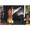 Image 1 : CARVED WOOD PELE CARVING, ATTRIBUTED TO PAUL FUJIMOTO (16" X 13")