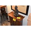 Image 2 : CHINESE APOTHECARY CHEST W/18 DRAWERS & 2 DOORS (21 1/2" X 9" X 25")