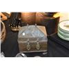 Image 2 : MIXED LOT: BRONZE BELLS, ELEPHANT PULL TOY & HINGED BOXES (5 PCS)
