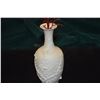 Image 2 : CHINESE BISQUE EGG SHELL PORCELAIN VASES, SHALLOW RELIEF (5 1/8") & RED BRANCH  (2 PCS)