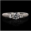 Image 1 : 0.40 ctw CENTER Diamond 18K White Gold Ring (0.80 ctw Diamonds)