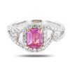 Image 2 : 1.24 ctw Purplish Pink Sapphire and 0.58 ctw Diamond 18K White and Yellow Gold R