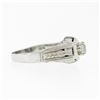 Image 6 : Antique Art Deco Engraved 18k White Gold 0.32 ctw Mine Cut Diamond Solitaire Rin