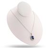 Image 3 : 9.18 ctw Tanzanite and 1.33 ctw Diamond Platinum Pendant/Necklace