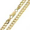 Image 1 : Unisex Solid 14k Yellow Gold 4.6mm 21" Polished Cuban Curb Link Chain Necklace