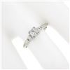 Image 3 : Vintage Orange Blossom 14k White Gold 0.43 ctw Diamond Solitaire w/ Accents Ring