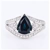Image 1 : 2.32 ctw Blue Sapphire and 0.35 ctw Diamond Platinum Ring